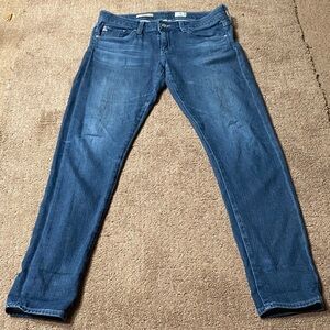 Ag Adriano Goldschmied The Nikki 27R  Relaxed Skinny Blue Denim Jeans
